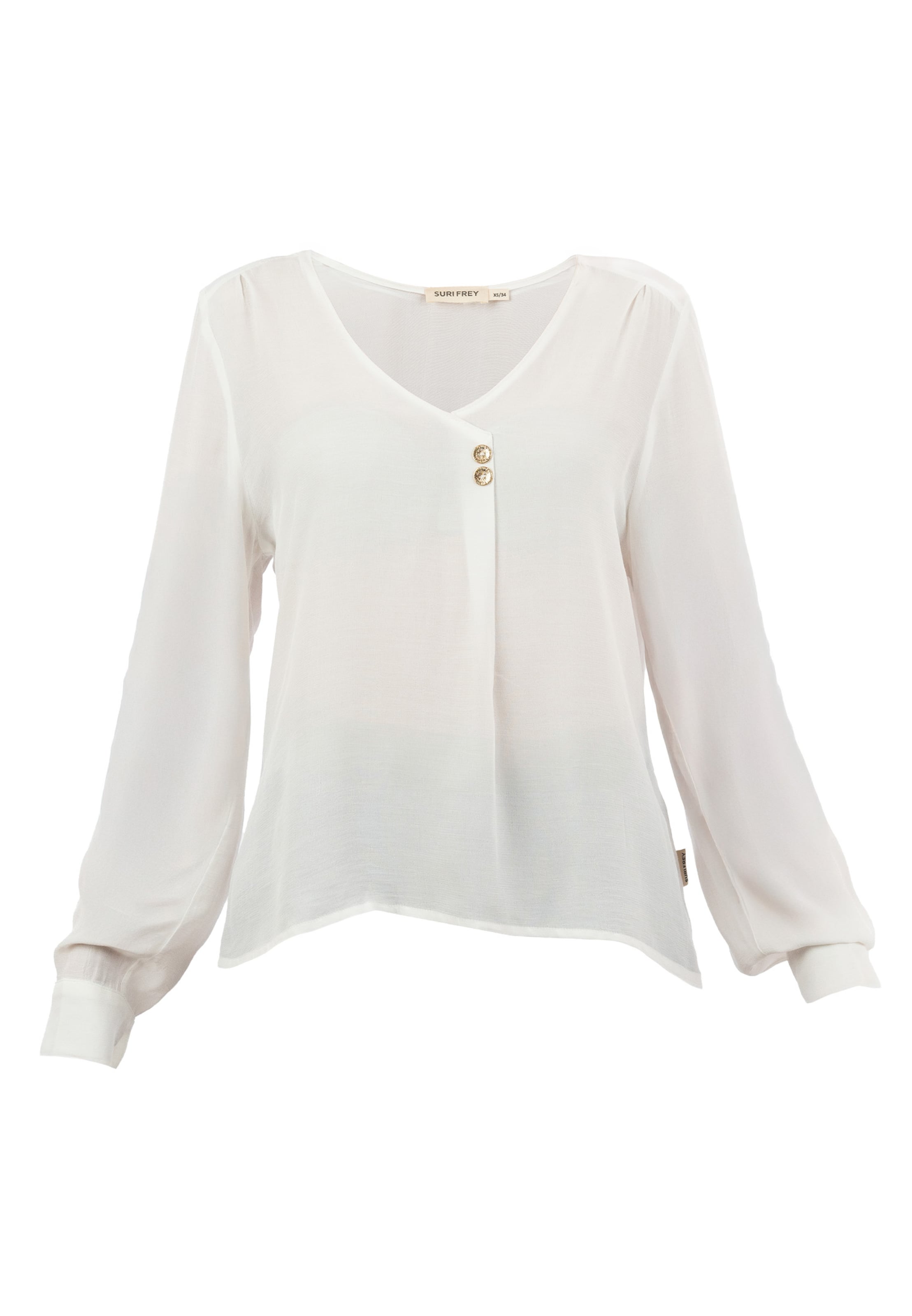 Suri Frey Bluse mit V-Ausschnitt ' SFY Freyday ' in Weiß: Vorderseite