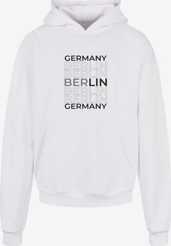 Merchcode Sweatshirt 'Berlin' in Wit: voorkant