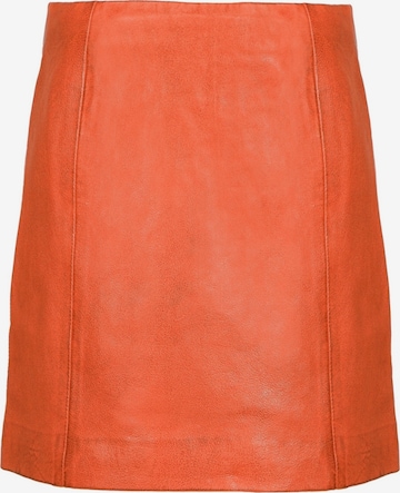 FREAKY NATION - Falda ' Leather Mini Skirt ' en naranja: frente