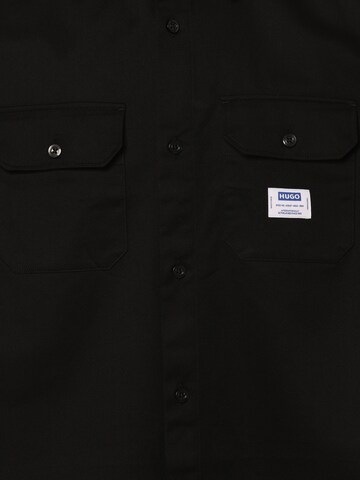 HUGO Comfort fit Button Up Shirt 'Ekyno' in Black