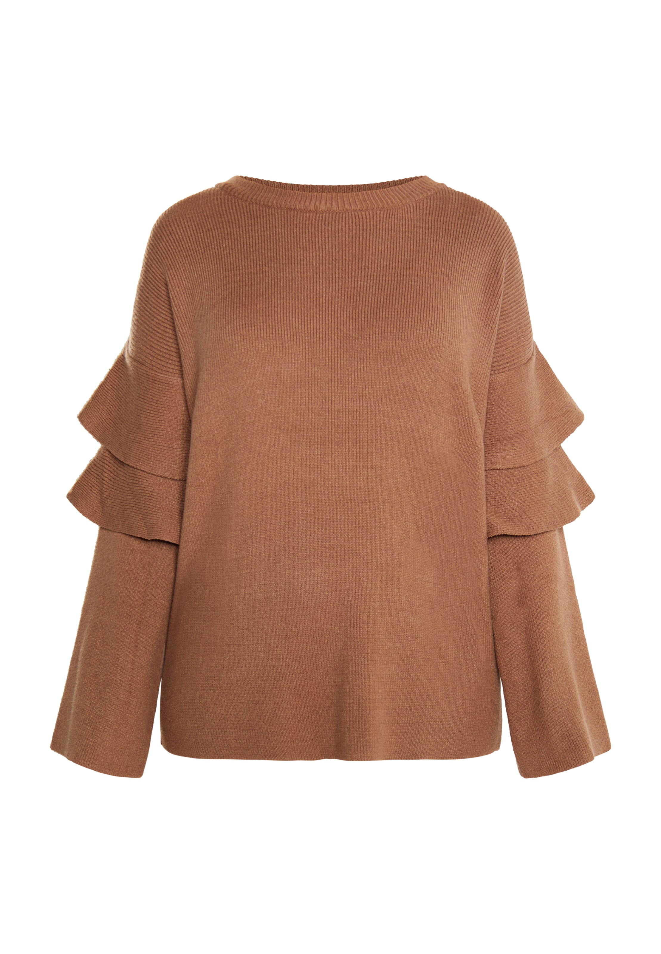 usha WHITE LABEL Sweater 'Pryam' in Brown: front