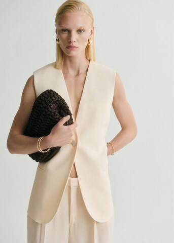 MANGO Weste 'Mire' in Beige: Vorderseite
