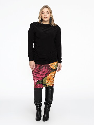 YOEK Shirt 'Asymmetric' in Zwart