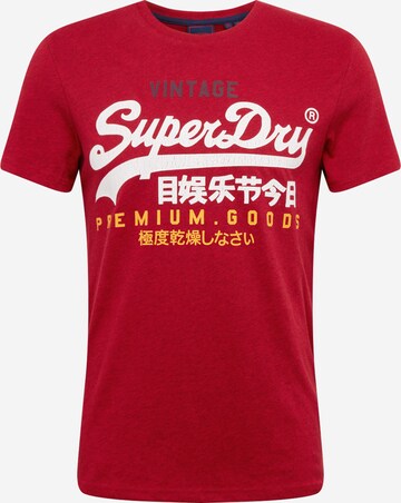 Superdry Regular Fit T-Shirt in Rot: predná strana