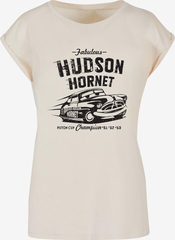 ABSOLUTE CULT T-Shirt 'Cars - Hudson Hornet' in Beige: predná strana