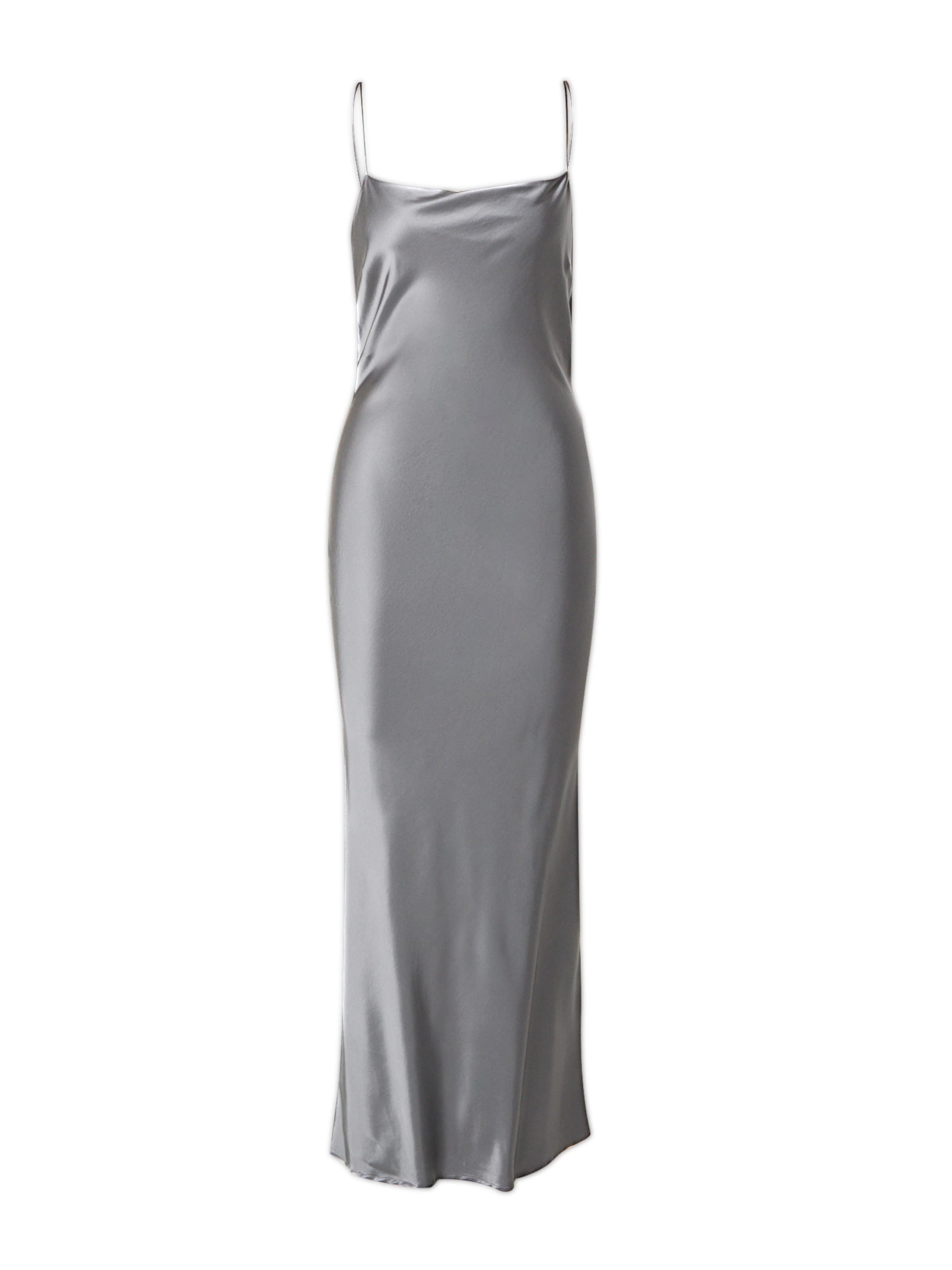 LENI KLUM x ABOUT YOU Βραδινό φόρεμα 'Gwen' σε γκρι: μπροστά