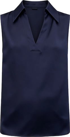 Lilysilk - Blusa 'Ärmelloses Seide Hemd mit V-Ausschnitt' en azul: frente