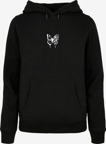 Merchcode Sweatshirt 'Flowers Bloom' in Black: front