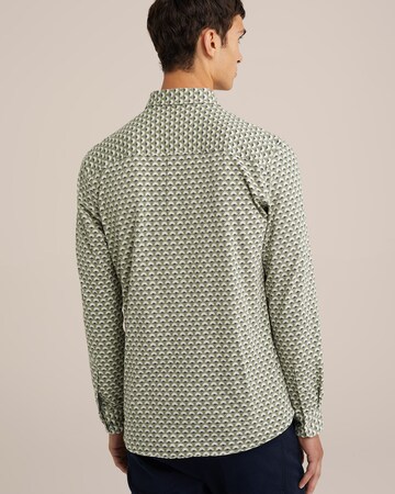 WE Fashion Slim Fit Skjorte i grøn