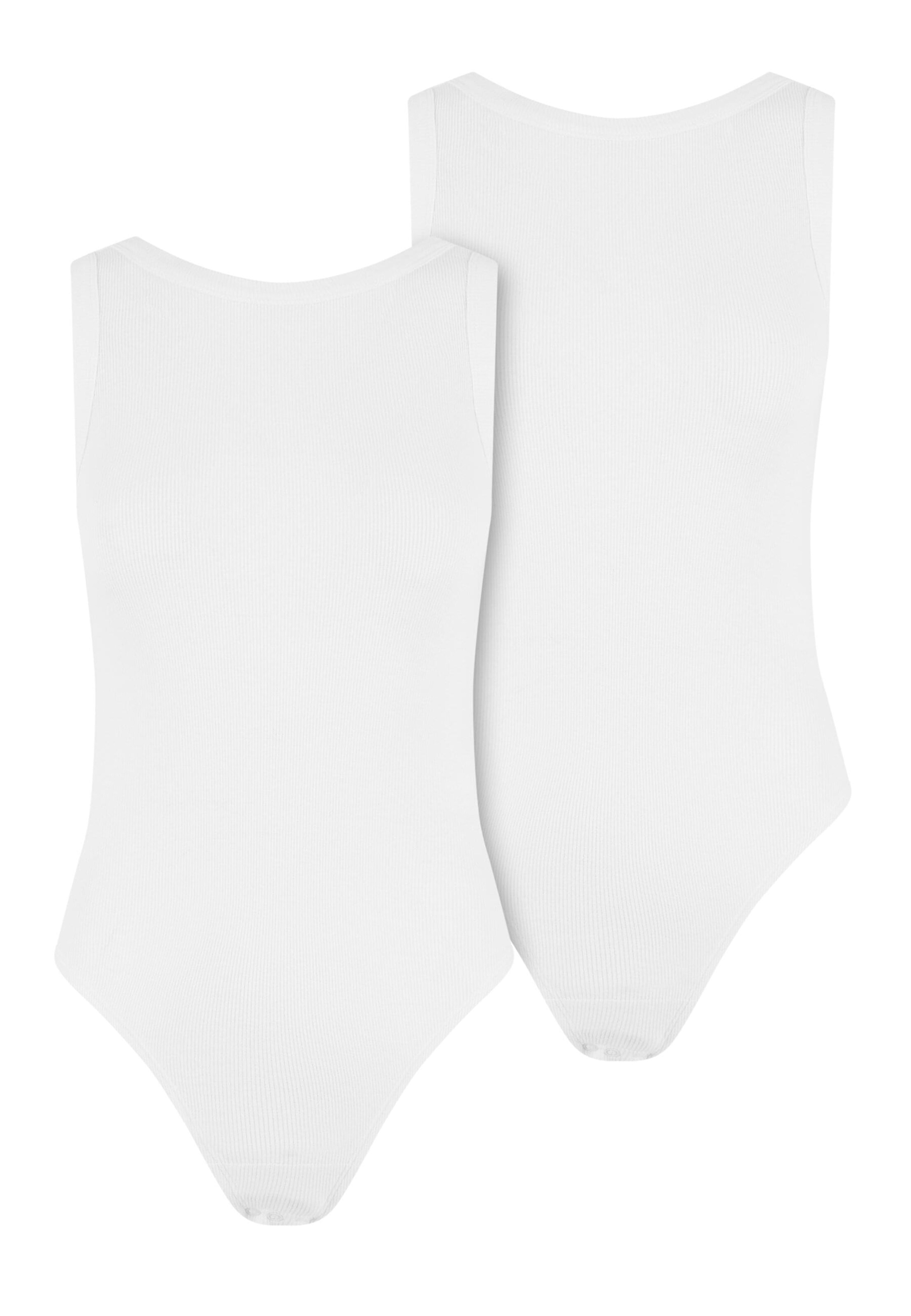 Urban Classics Shirt bodysuit in White: front