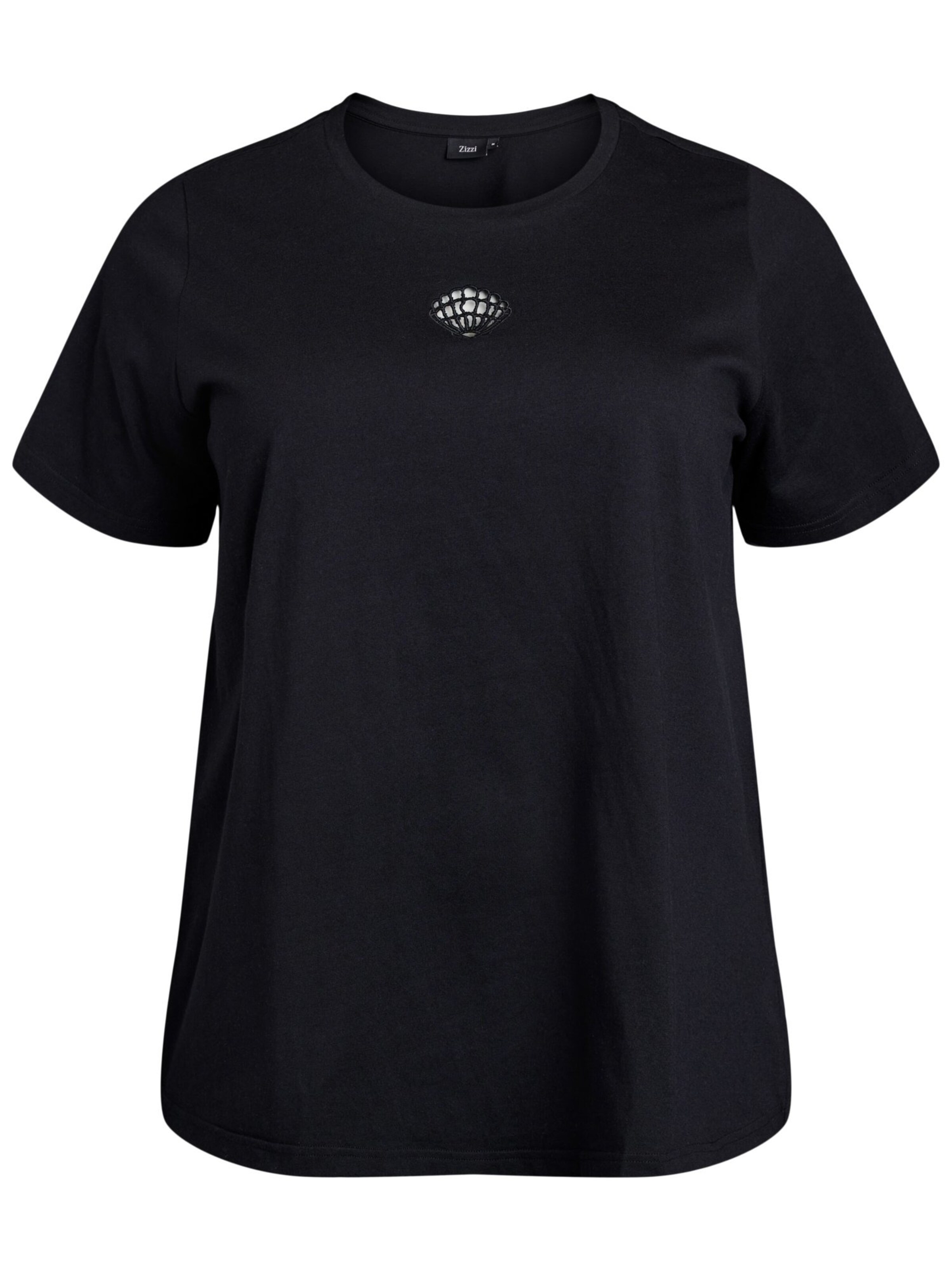 Zizzi - Camisa 'Livia' em preto: frente