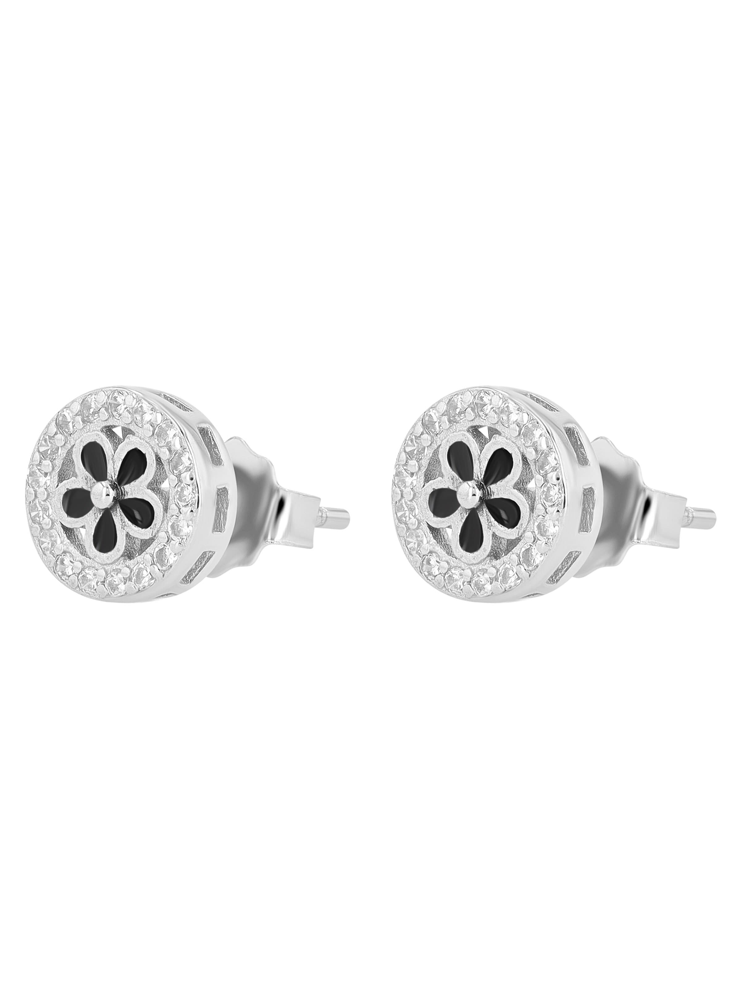 Akzent Earrings '"Lucretia" aus 925 Sterlingsilber, rhodiniert, langlebig' in Silver