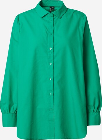 VERO MODA Blouse 'Ella' in Groen: voorkant