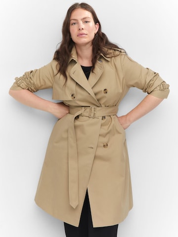 MANGO Between-Seasons Coat 'Polana' in Brown: front