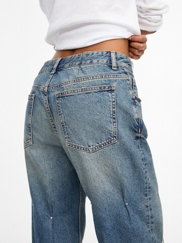 Pull&Bear Wide leg Jeans i blå