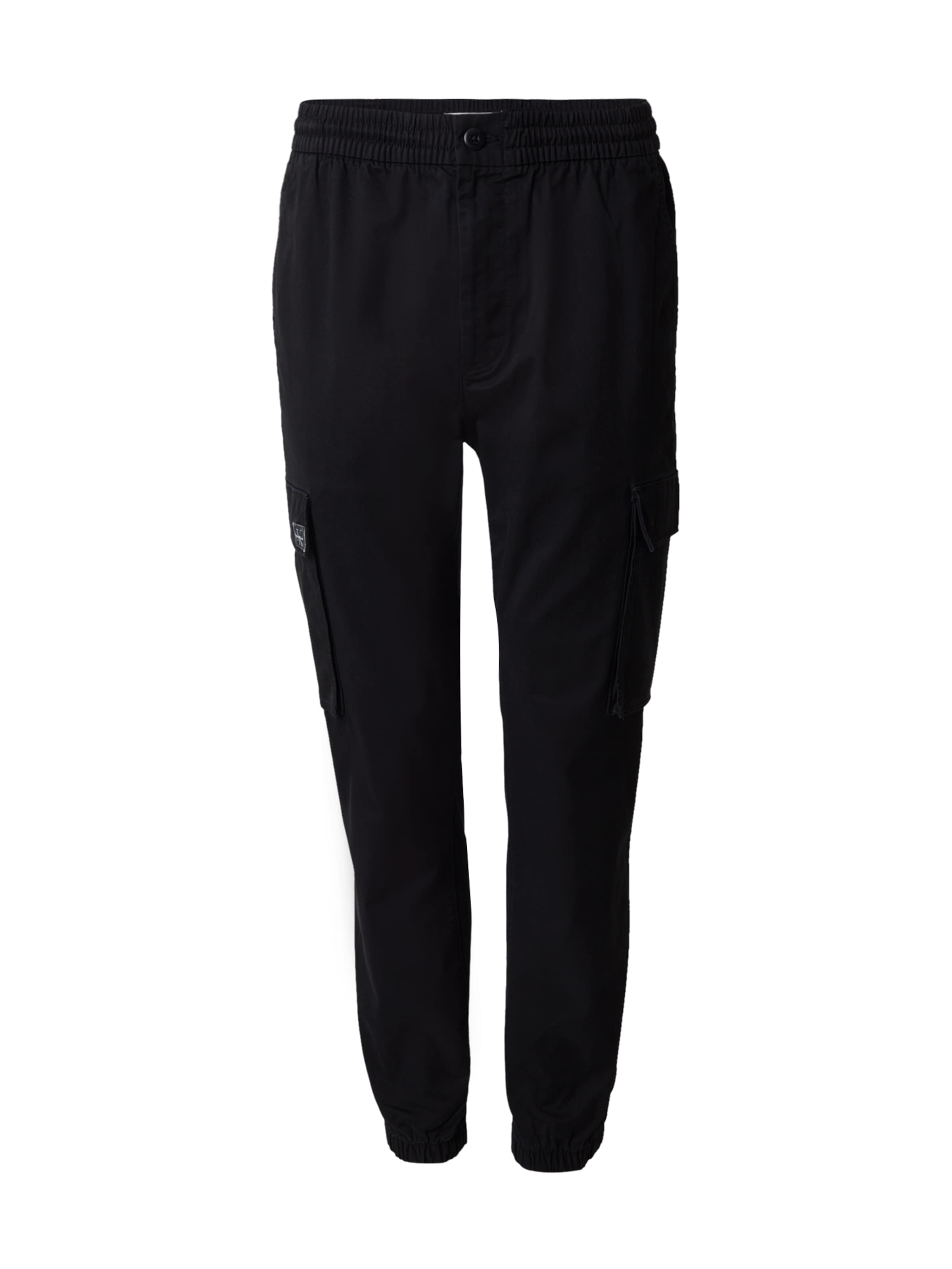 Calvin Klein Jeans Tapered Hose in Schwarz: Vorderseite
