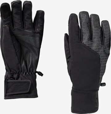 JACK WOLFSKIN Full Finger Gloves in Black: front