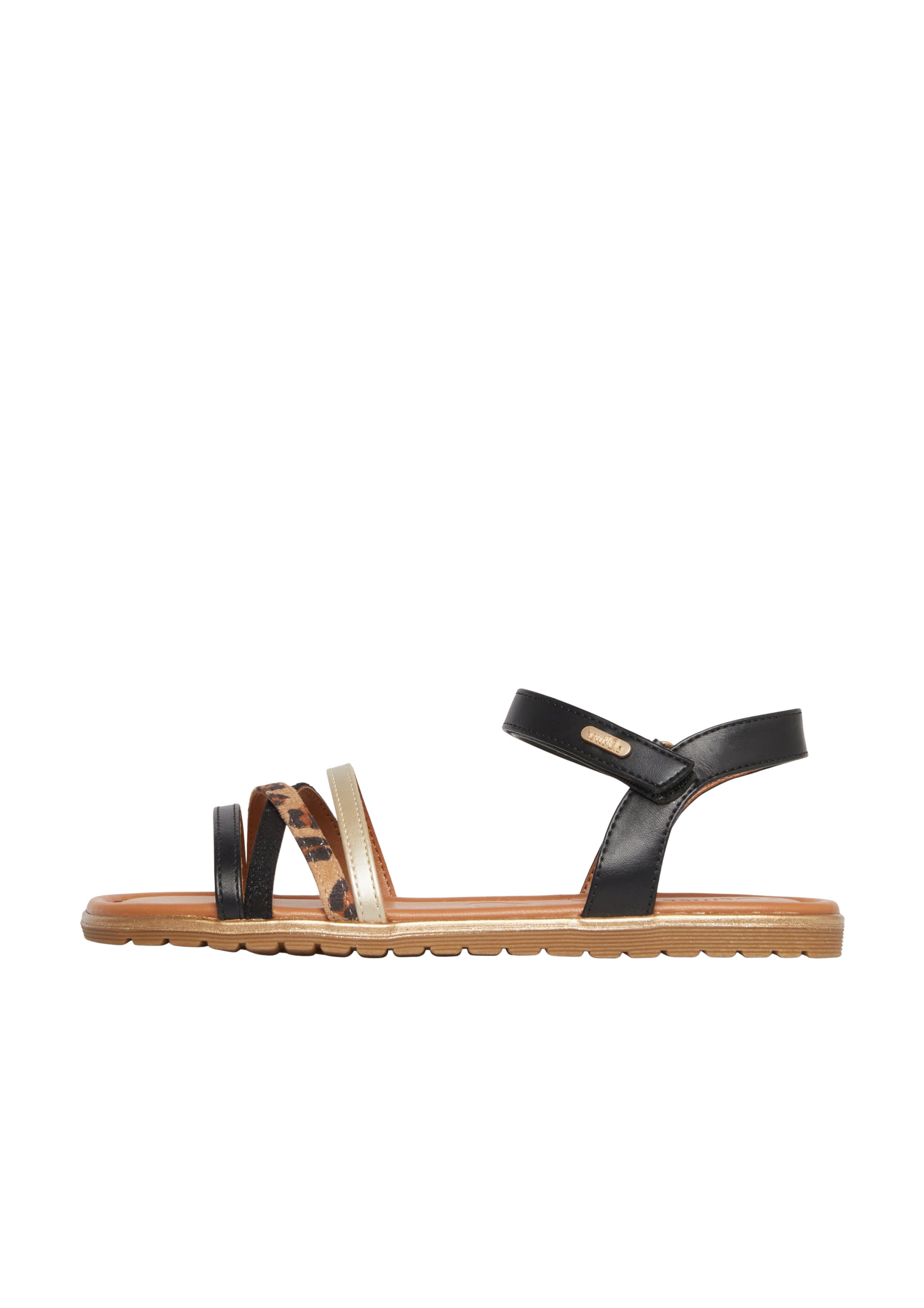s.Oliver Sandal in Black: front