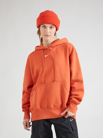 Nike Sportswear Sweatshirt 'Phoenix Fleece' in Orange: front