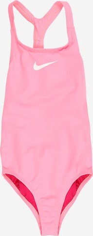 NIKE Bustier Sportbadeanzug in Pink: predná strana