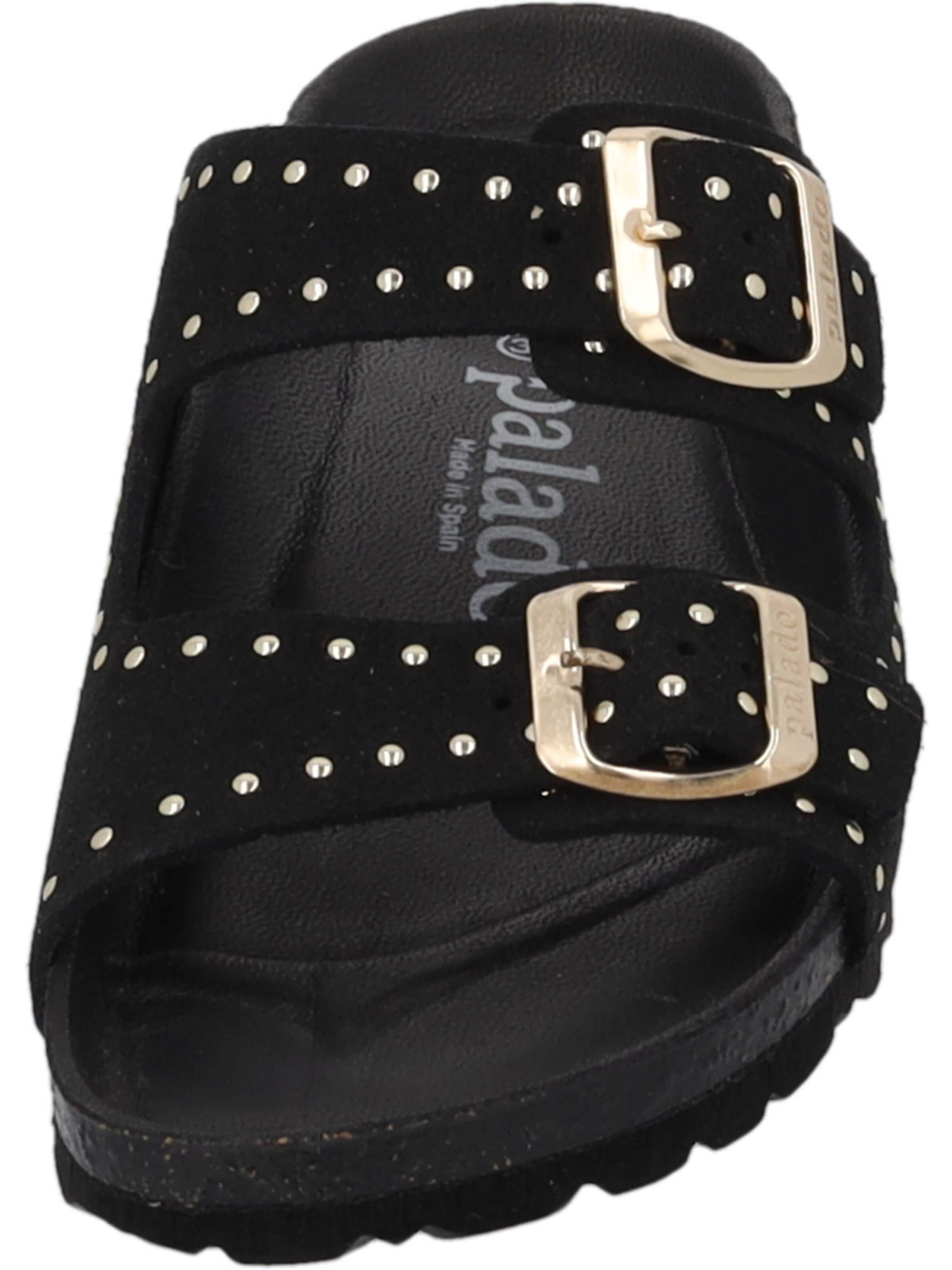 Palado Mule 'Palado Elaha Rivet Velours Premium Leather' in Black