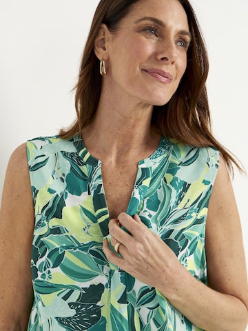 Cellbes of Sweden Ärmellose Tunika mit Taschen und einem Blumen-Muster in Grün