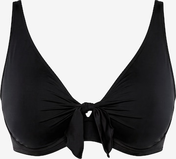 Vivisence T-shirt Bikini Top '3202' in Black: front