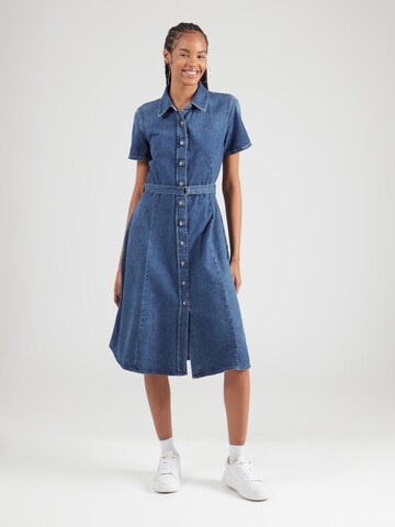 TOMMY HILFIGER - Vestido camisero en azul: frente
