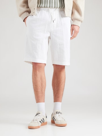 INDICODE JEANS Regular Broek 'Drum' in Wit: voorkant