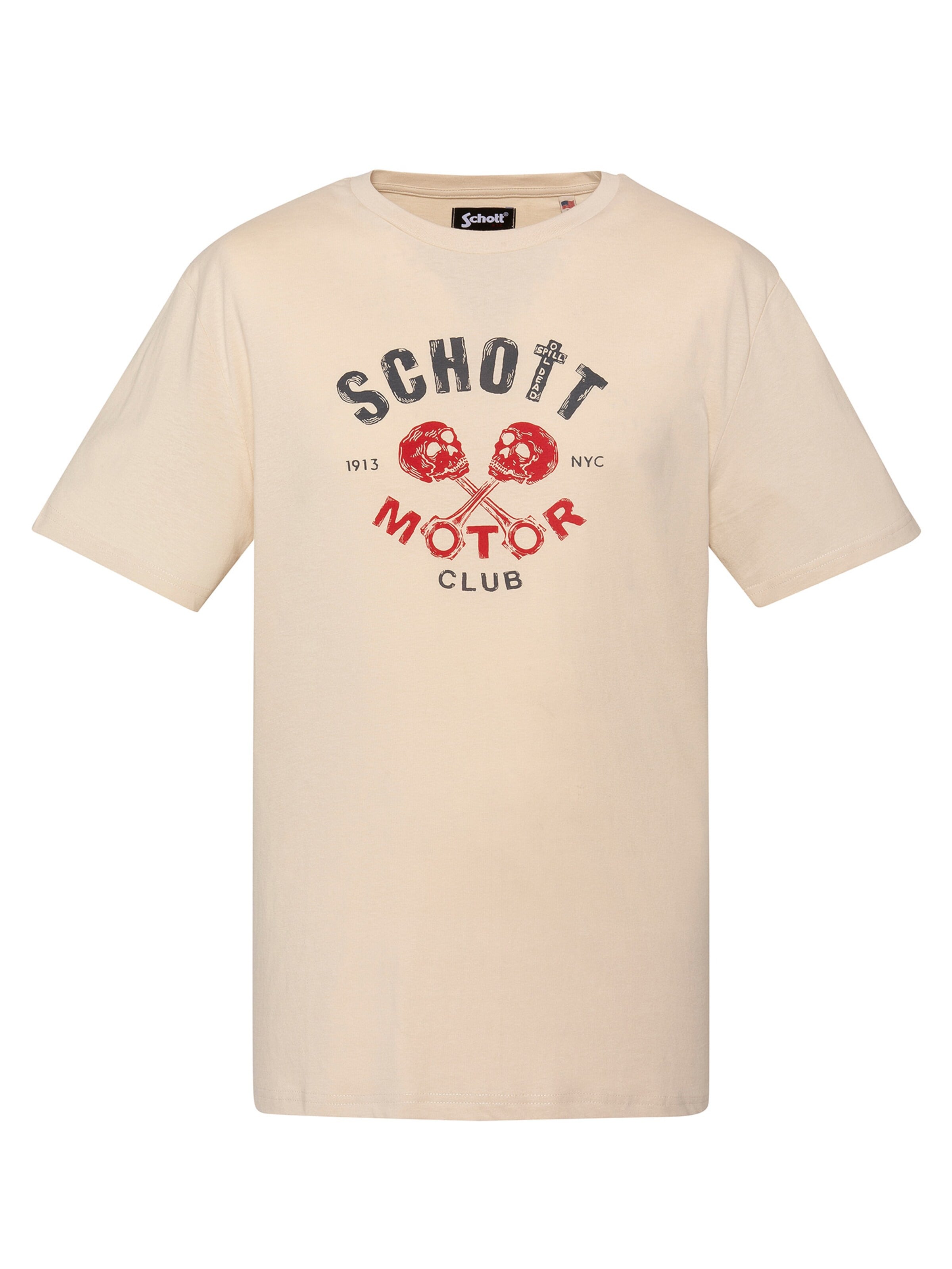Schott NYC Shirt in Beige: front