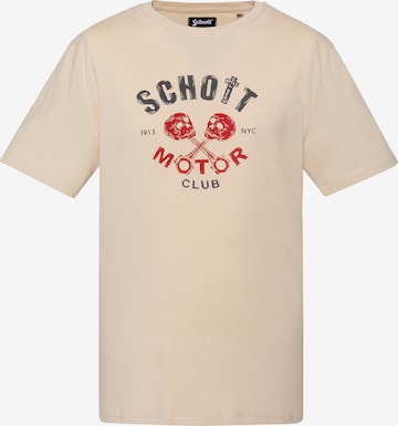 Schott NYC Shirt in Beige: front