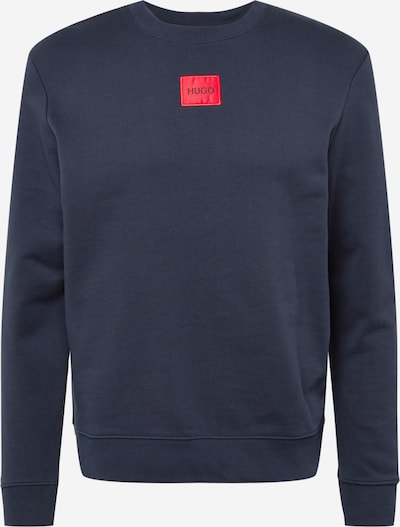 HUGO Red Sweatshirt 'Diragol' in de kleur Navy / Lichtrood, Productweergave