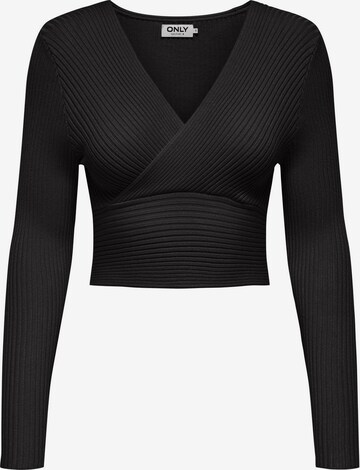 ONLY Пуловер 'HONOR' в черно: отпред