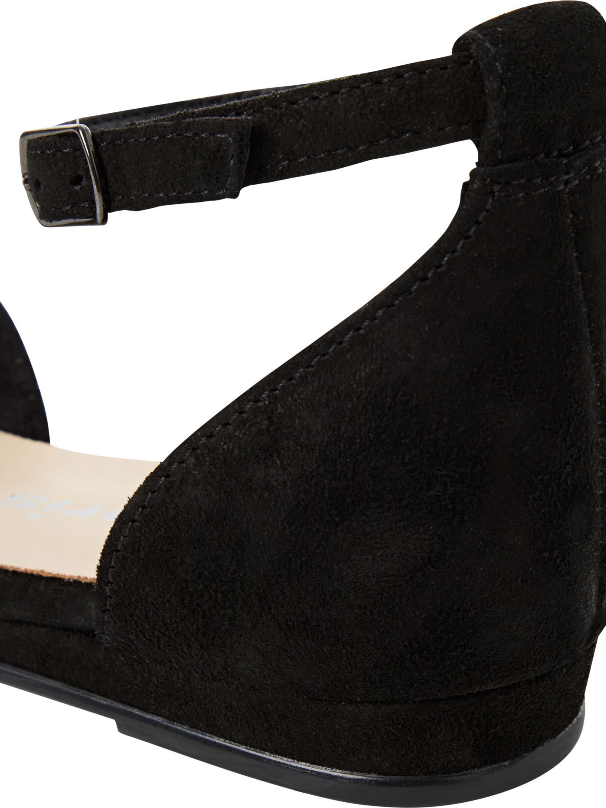 Tamaris Ballerina met riempjes in Zwart