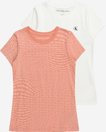 T-Shirt Calvin Klein Jeans en rose : devant