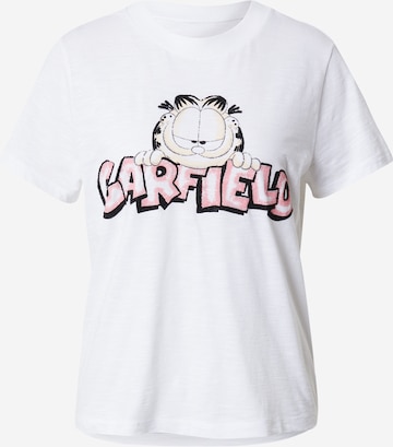 Frogbox - Camiseta 'Garfield' en blanco: frente