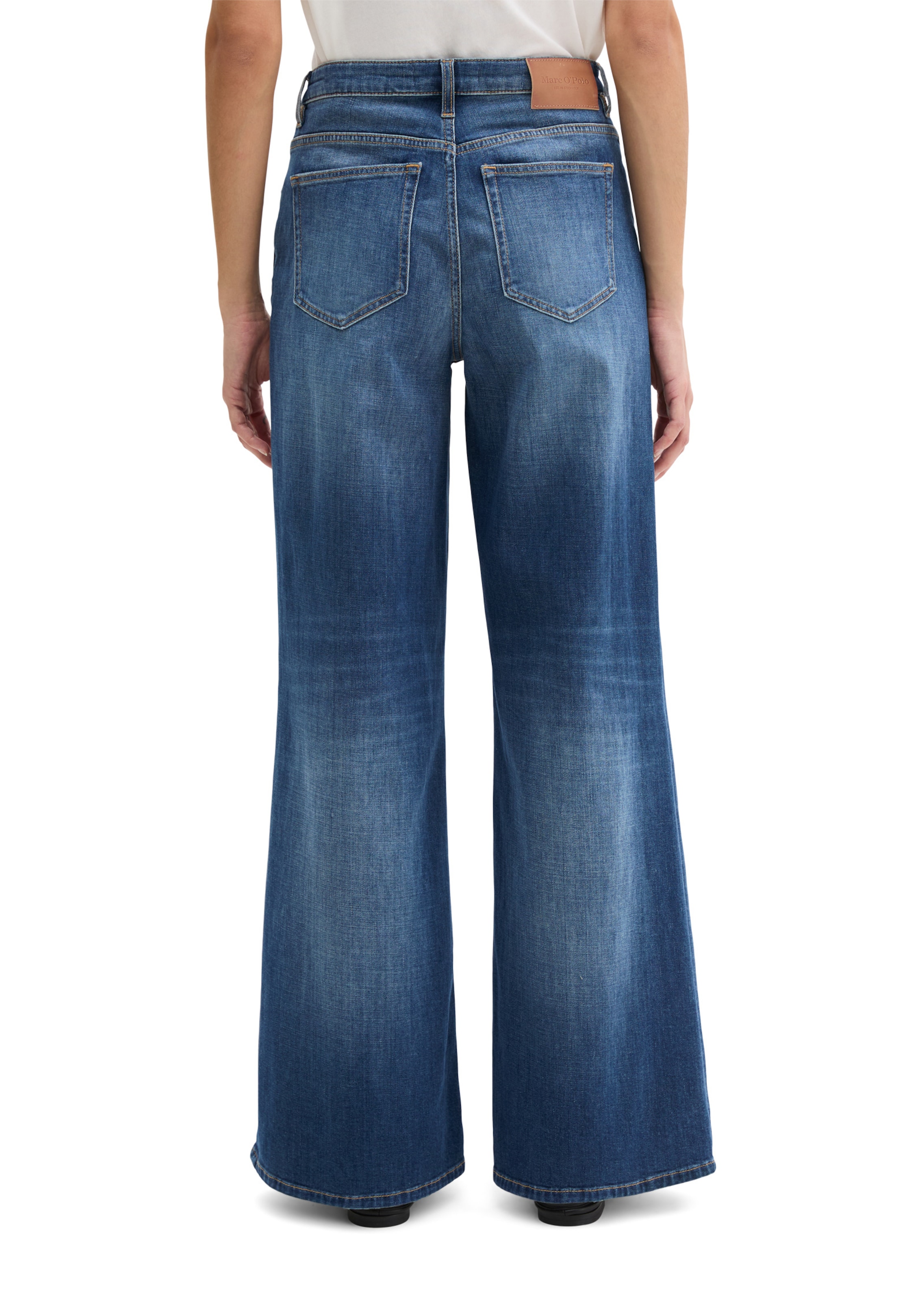 Marc O'Polo Wide Leg Jeans 'Lania' in Blau