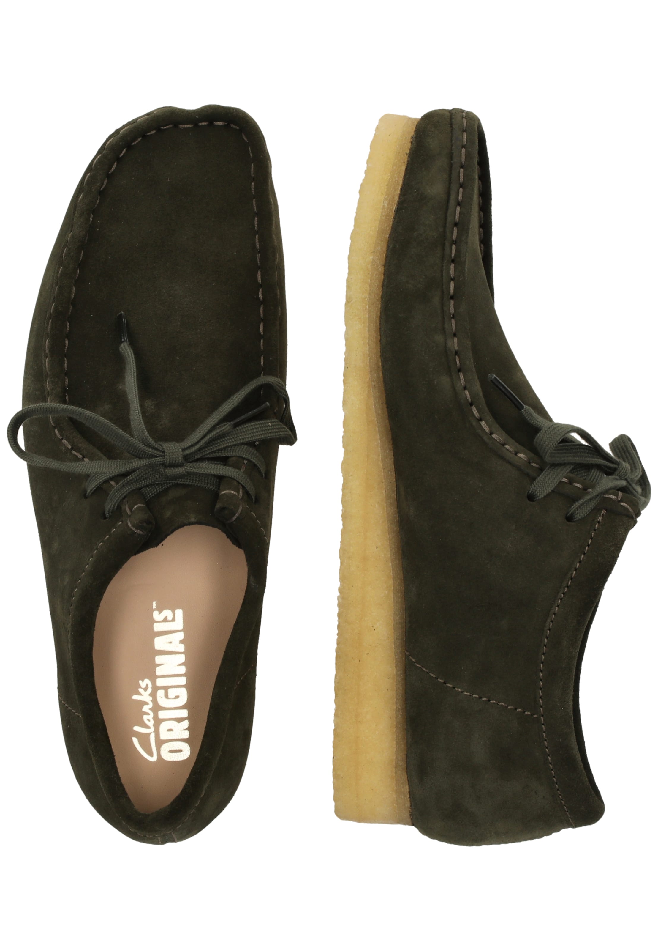 CLARKS Lace-up shoe 'Wallabee Forest' in Green