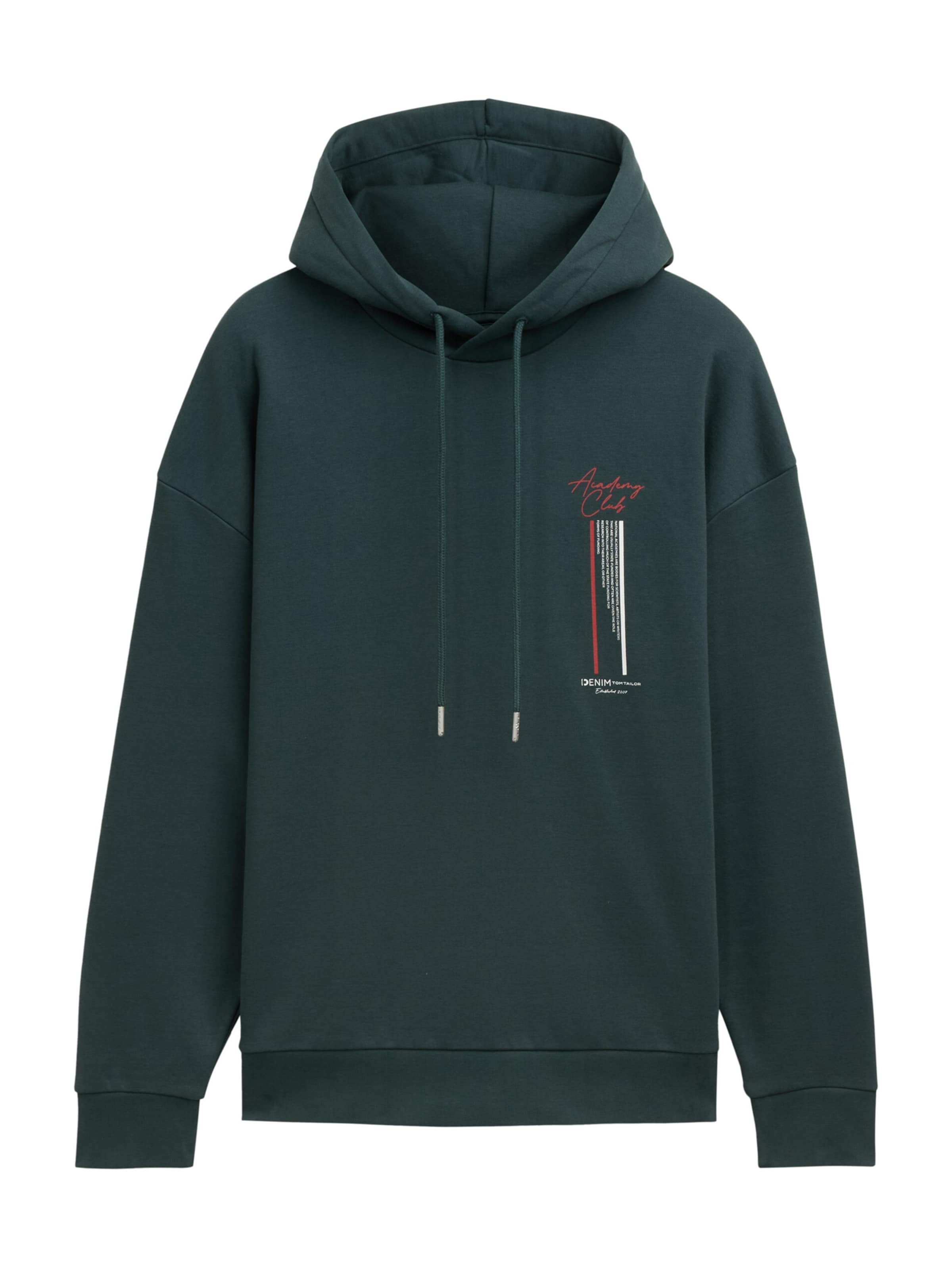 TOM TAILOR DENIM Sweatshirt in Groen: voorkant