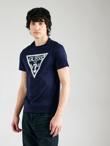 GUESS Shirt in Blauw: voorkant
