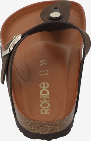 ROHDE T-Bar Sandals in Brown