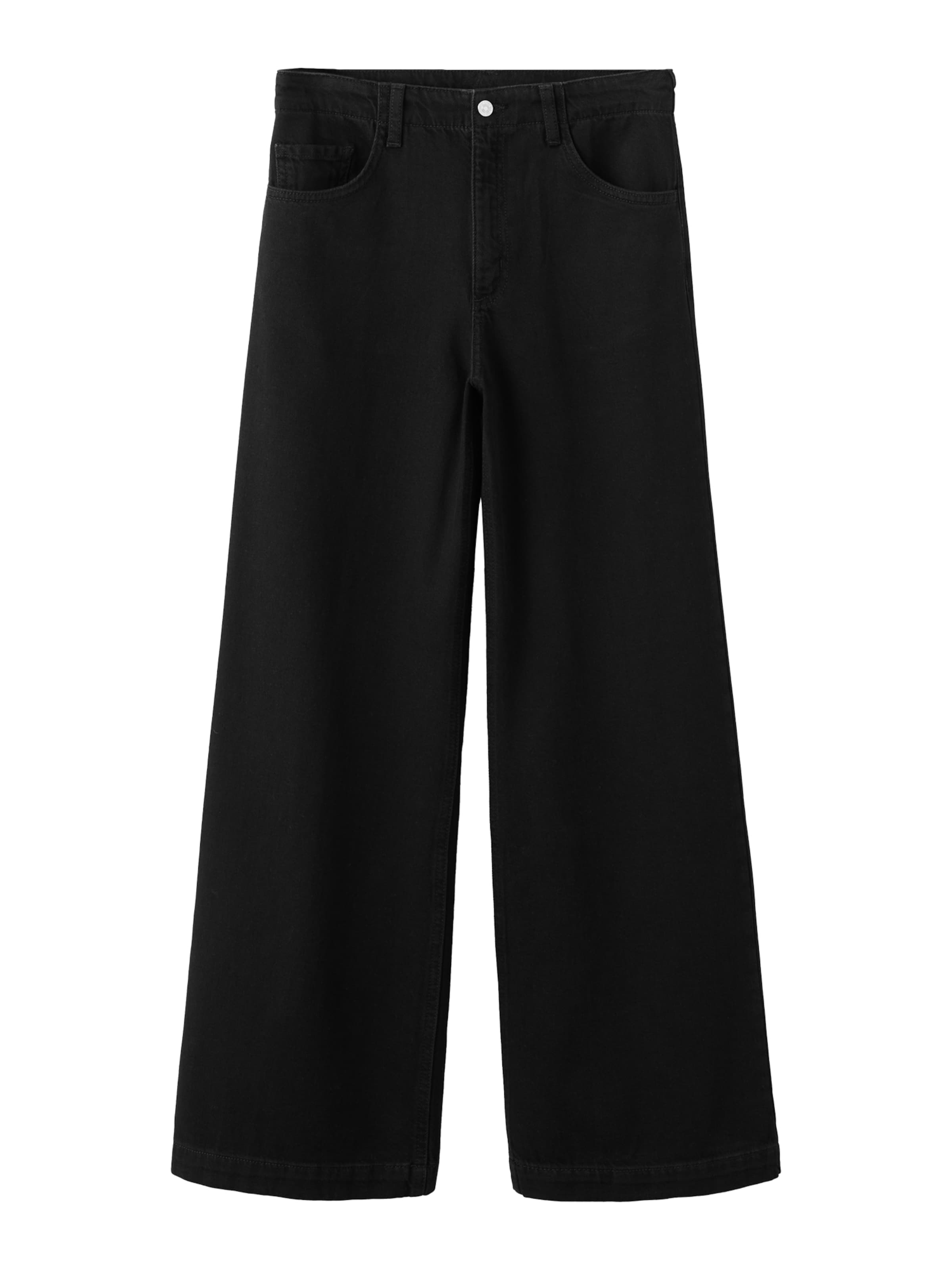 MANGO Wide leg Jeans 'LIA' in Black: front