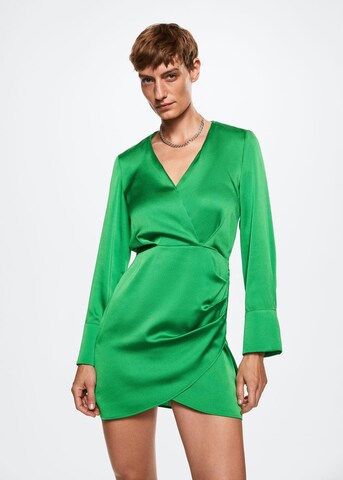 MANGO Šaty – zelená: přední strana