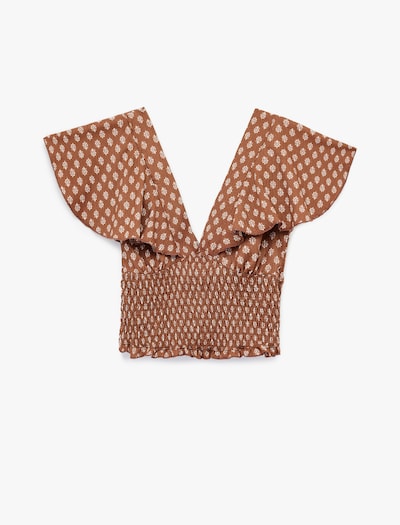 Koton Shirt in Chestnut brown / White, Item view