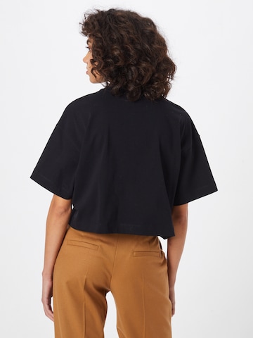 Tricou 'Cropped Tee' de la HUGO Red pe negru