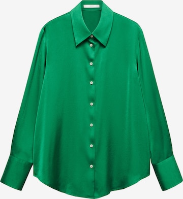 MANGO Blouse 'Ideale' in Groen: voorkant