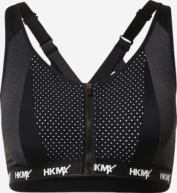 HKMX Bustier Sport-BH 'The Pro' in Grau: predná strana