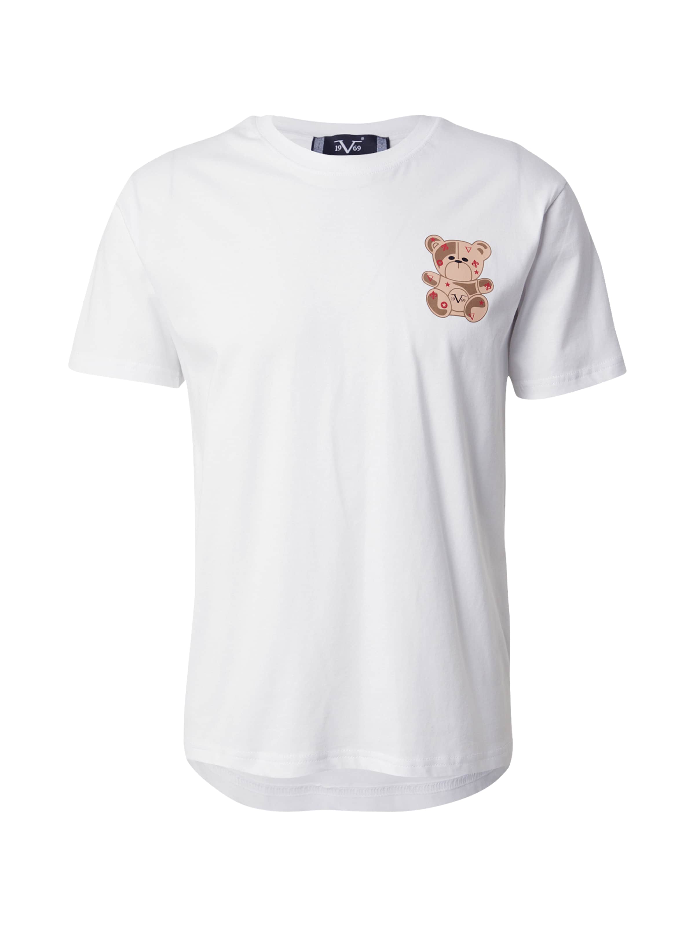 19V69 ITALIA Μπλουζάκι 'Rafael' σε λευκό: μπροστά