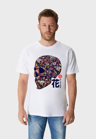 Oldskull T-Shirt 'Xtreme Vivid Skull' in Weiß: Vorderseite