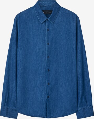 Adolfo Dominguez Regular fit Button Up Shirt in Blue: front